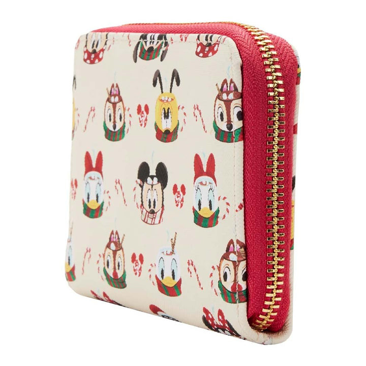 Loungefly Disney Hot Cocoa Mugs Allover Print Zip-Around Wallet