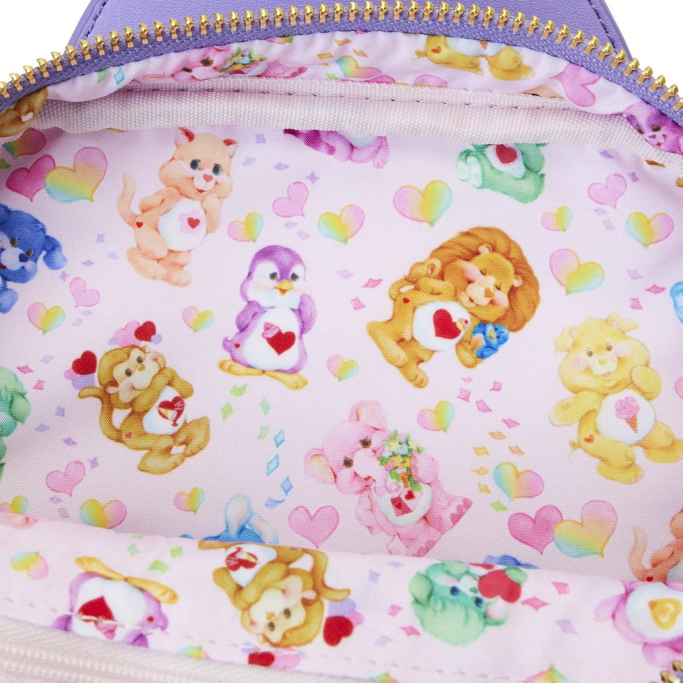 Loungefly Care Bears Cousins Cozy Heart Penguin Crossbuddy Bag - Interior Lining