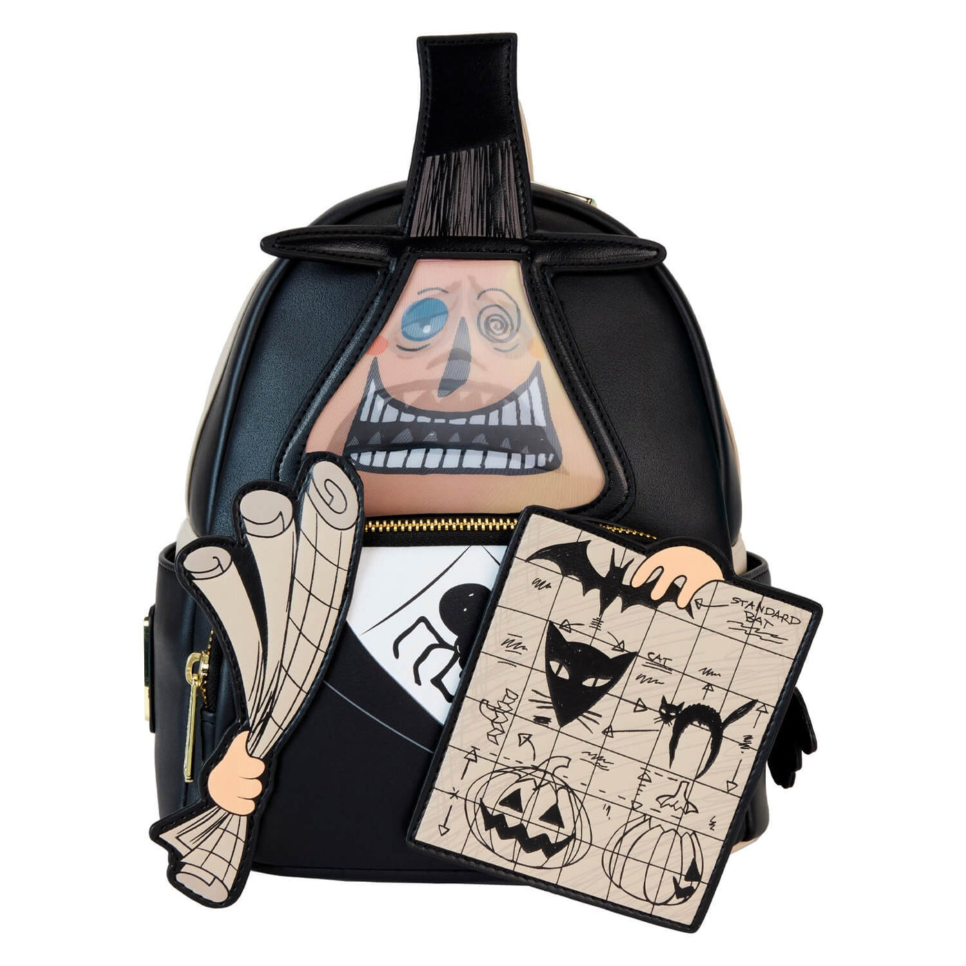 Loungefly Disney Nightmare Before Christmas Mayor with Halloween Plans Cosplay Mini Backpack  - front - happy face