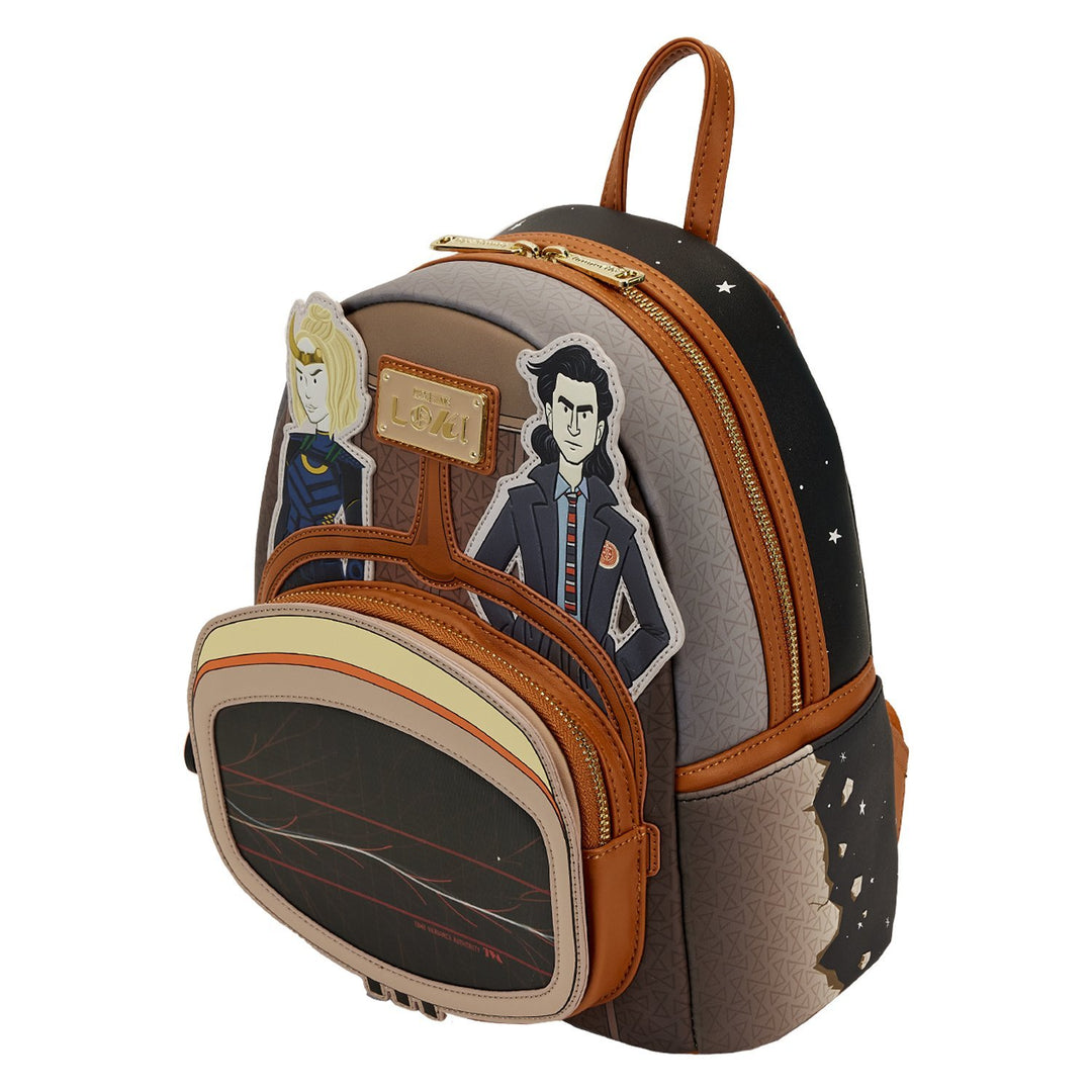 Loungefly Marvel Loki TVA Lenticular Multiverse Mini Backpack