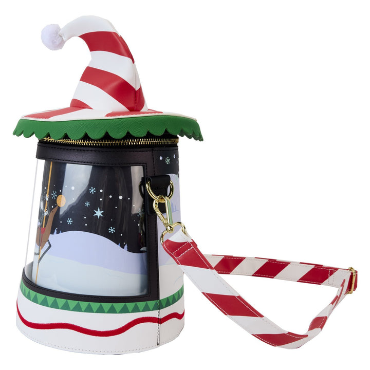 Loungefly Disney The Nightmare Before Christmas Candy Cane Carousel Spinning Figural Crossbody Bag