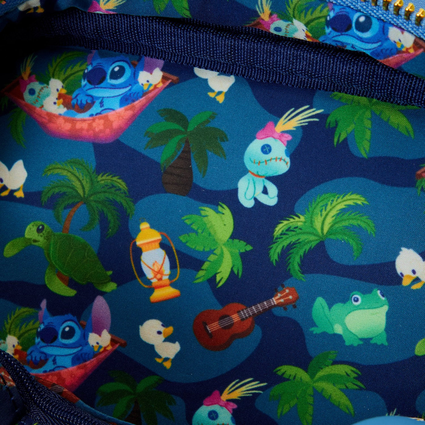 WDTB3019 - Loungefly Disney Lilo & Stitch Camping Crossbuddy Bag - Interior Lining