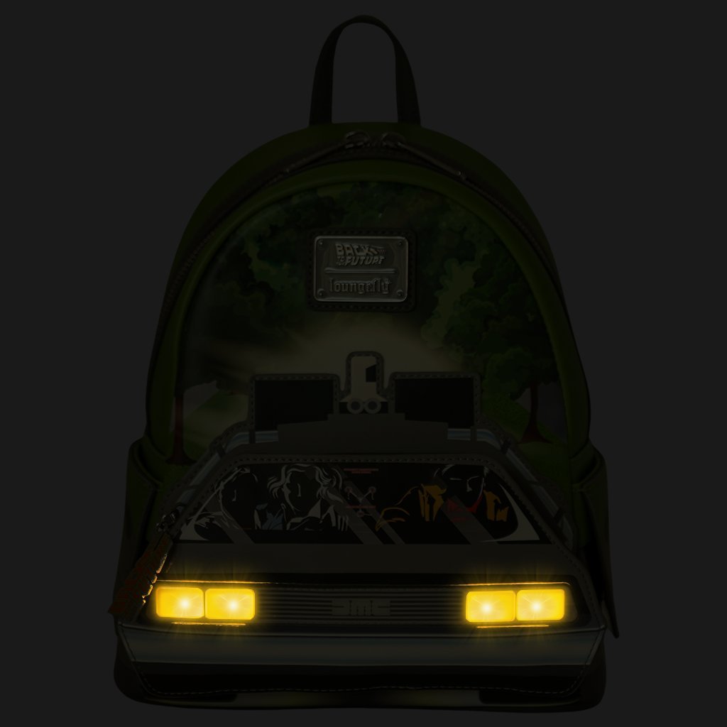 Loungefly Universal Back to the Future Light-Up DeLorean Mini Backpack - 707 Street Exclusive