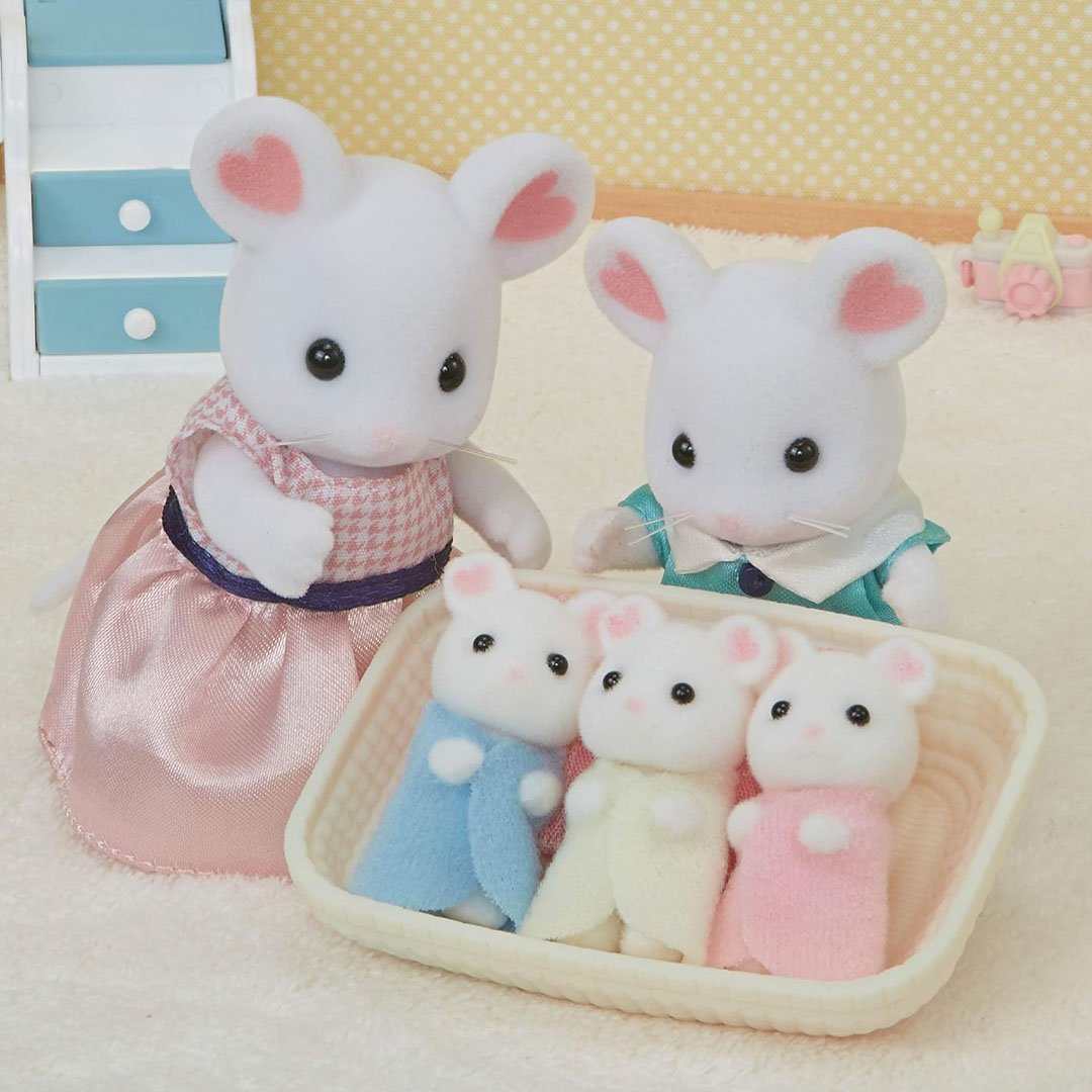 Calico Critters Marshmallow Mouse Triplets