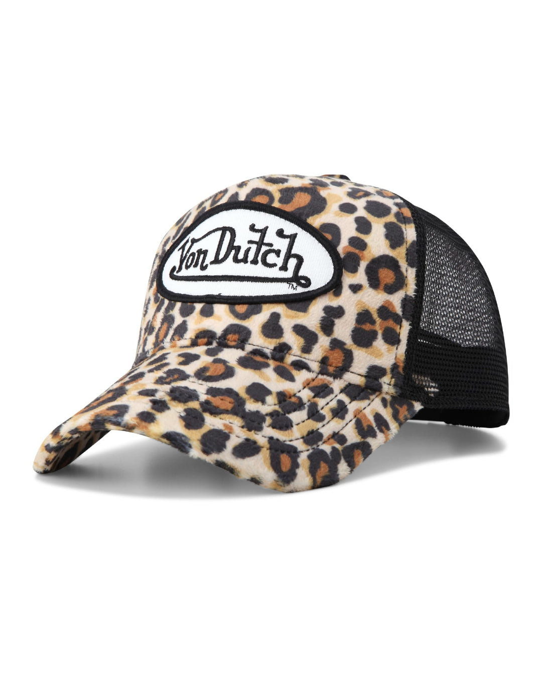 Von Dutch Unisex Trucker Hat - Plush Curved Bill Mesh Back Retro Classic Adjustable Snapback Baseball Cap for Men and Women