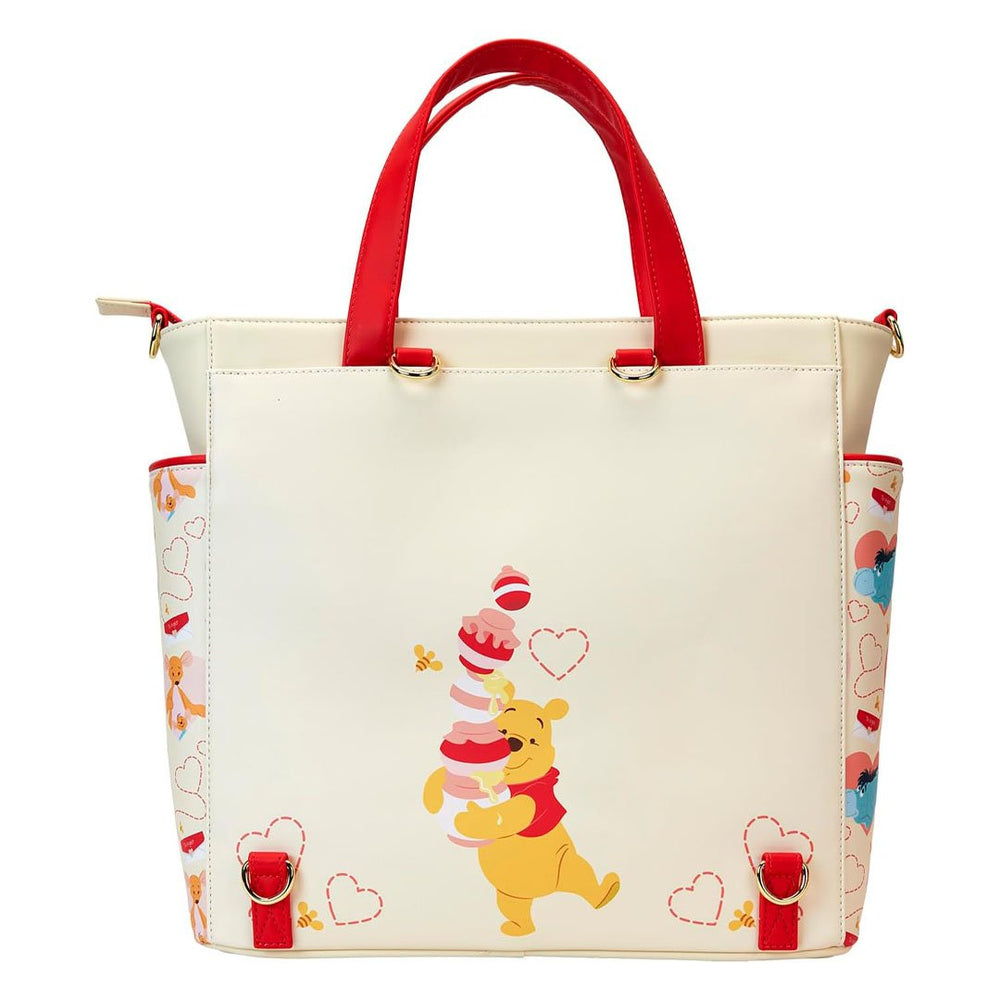 Loungefly Disney Winnie The Pooh & Friends Hearts Convertible Backpack & Tote Bag