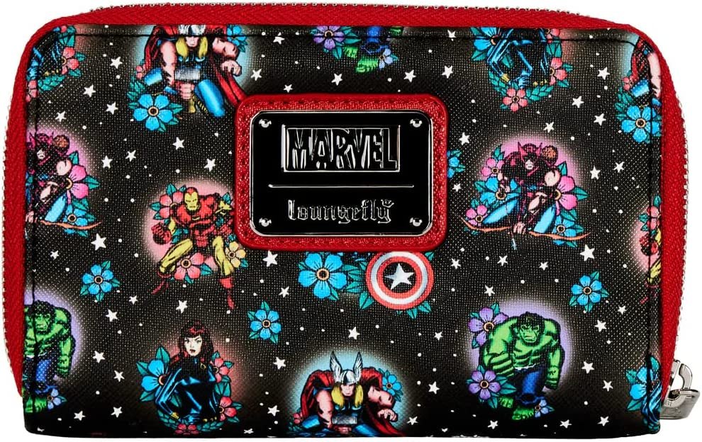 Loungefly Marvel Avengers Tattoo Zip-Around Wallet