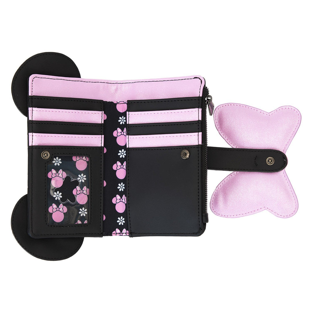 Loungefly Disney Minnie Mouse Floral Rock the Dots Flap Wallet