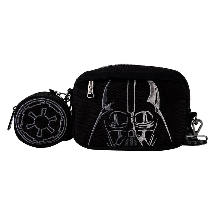 Loungefly Star Wars Darth Vader Canvas Sling Crossbody Bag with Coin Bag
