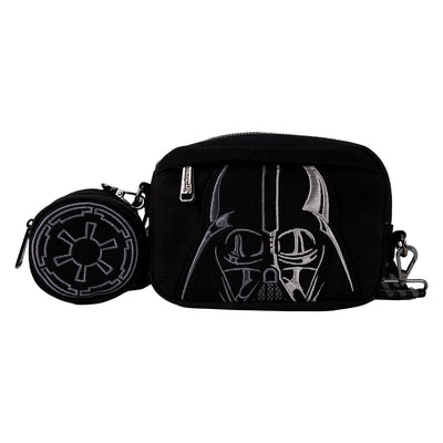 Loungefly Star Wars Darth Vader Canvas Sling Crossbody Bag with Coin Bag
