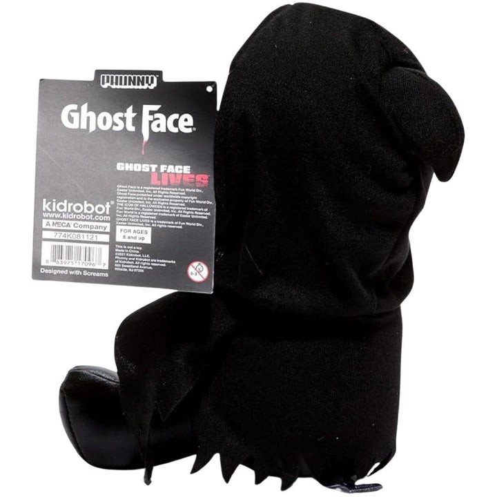 Kidrobot Scream 8" Ghost Face Phunny Plush Toy - rear angle with tag
