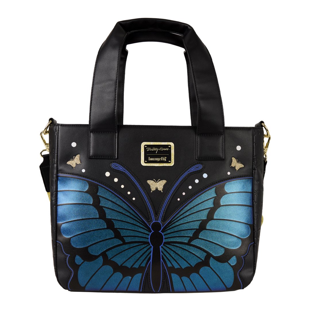 Loungefly Britney Spears Butterfly Tote Crossbody Bag with Coin Bag