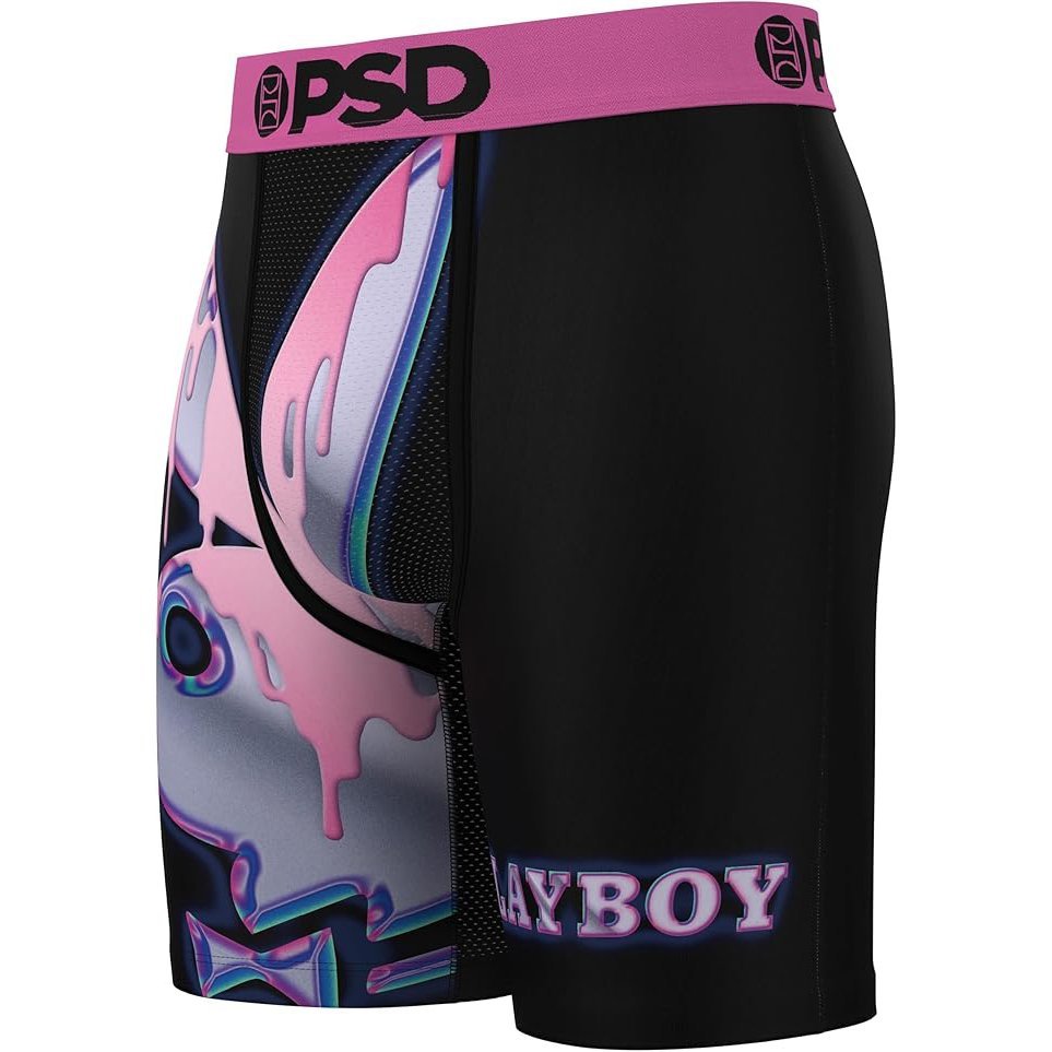PSD Underwear Men's Playboy Boxer Briefs 3-Pack - Pink