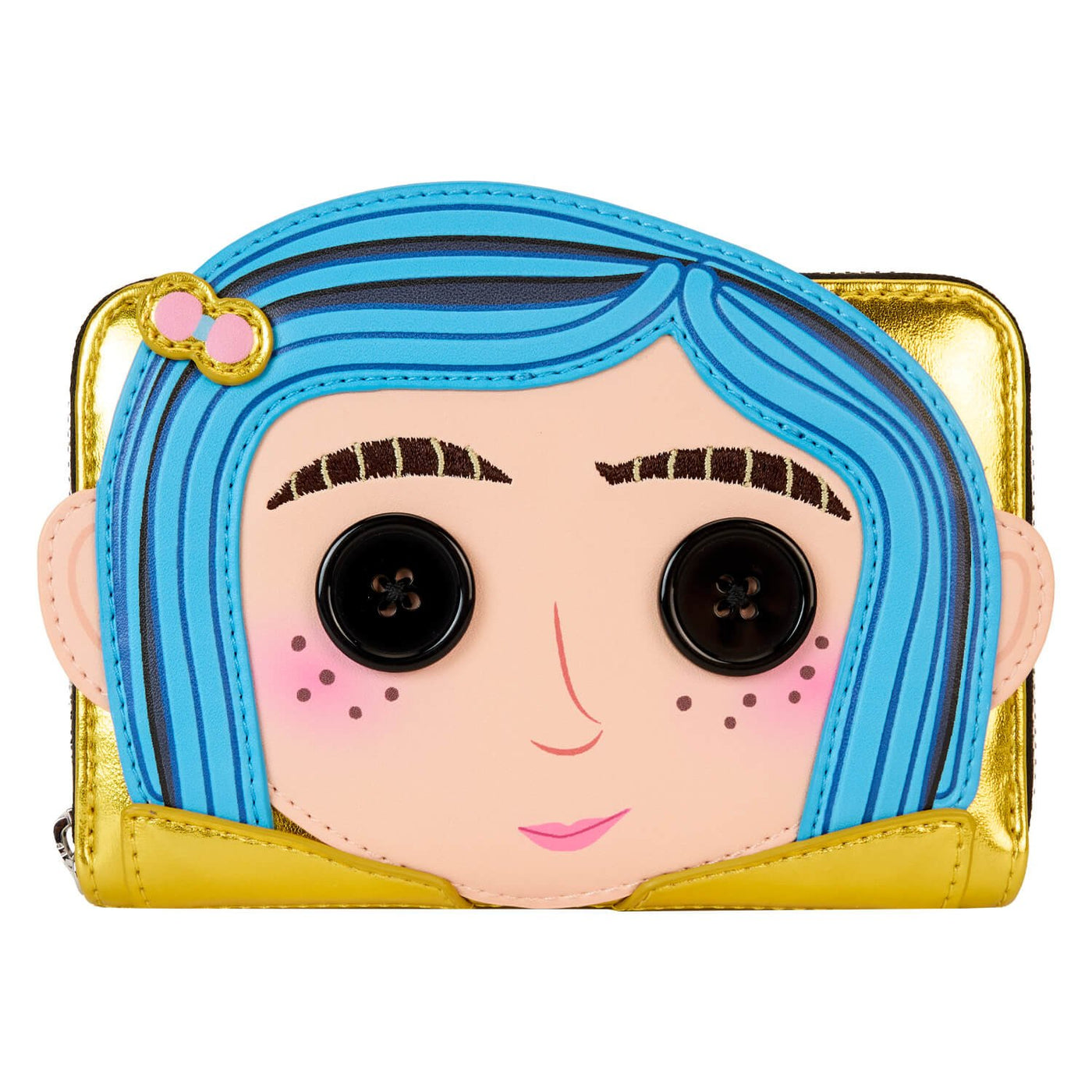 Loungefly Laika Coraline 15th Anniversary Doll Cosplay Zip-Around Wallet - Front