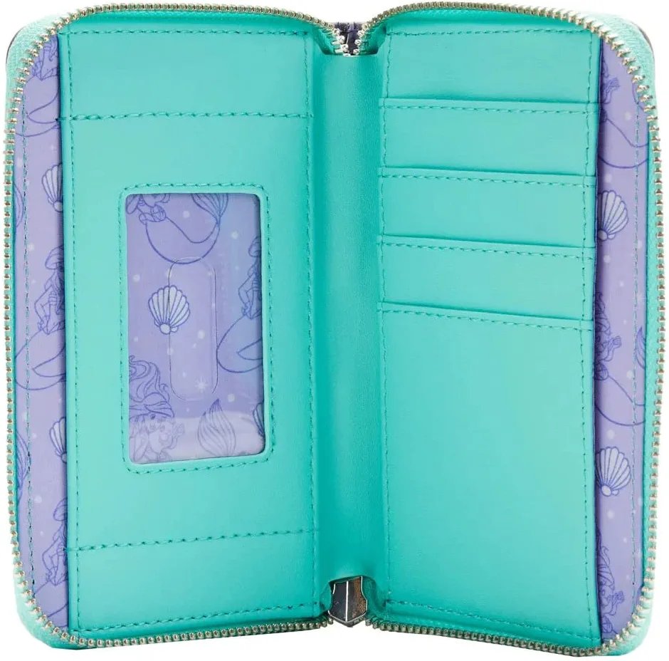 Loungefly Disney The Little Mermaid Princess Scenes Series Zip-Around Wallet
