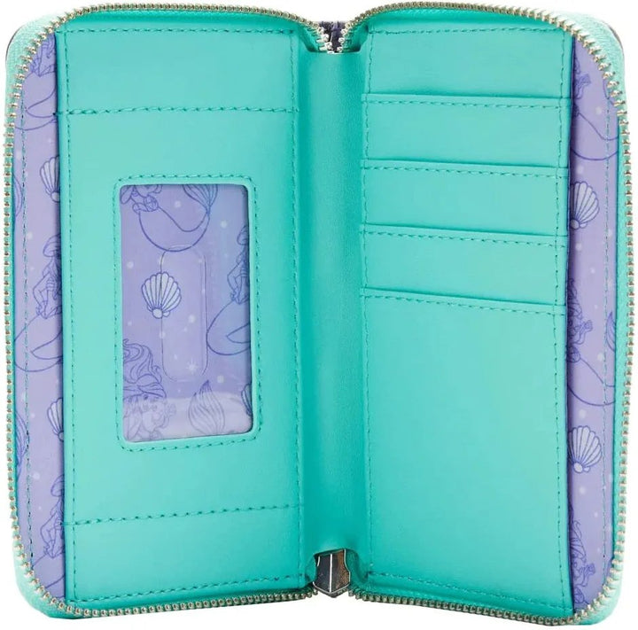Loungefly Disney The Little Mermaid Princess Scenes Series Zip-Around Wallet