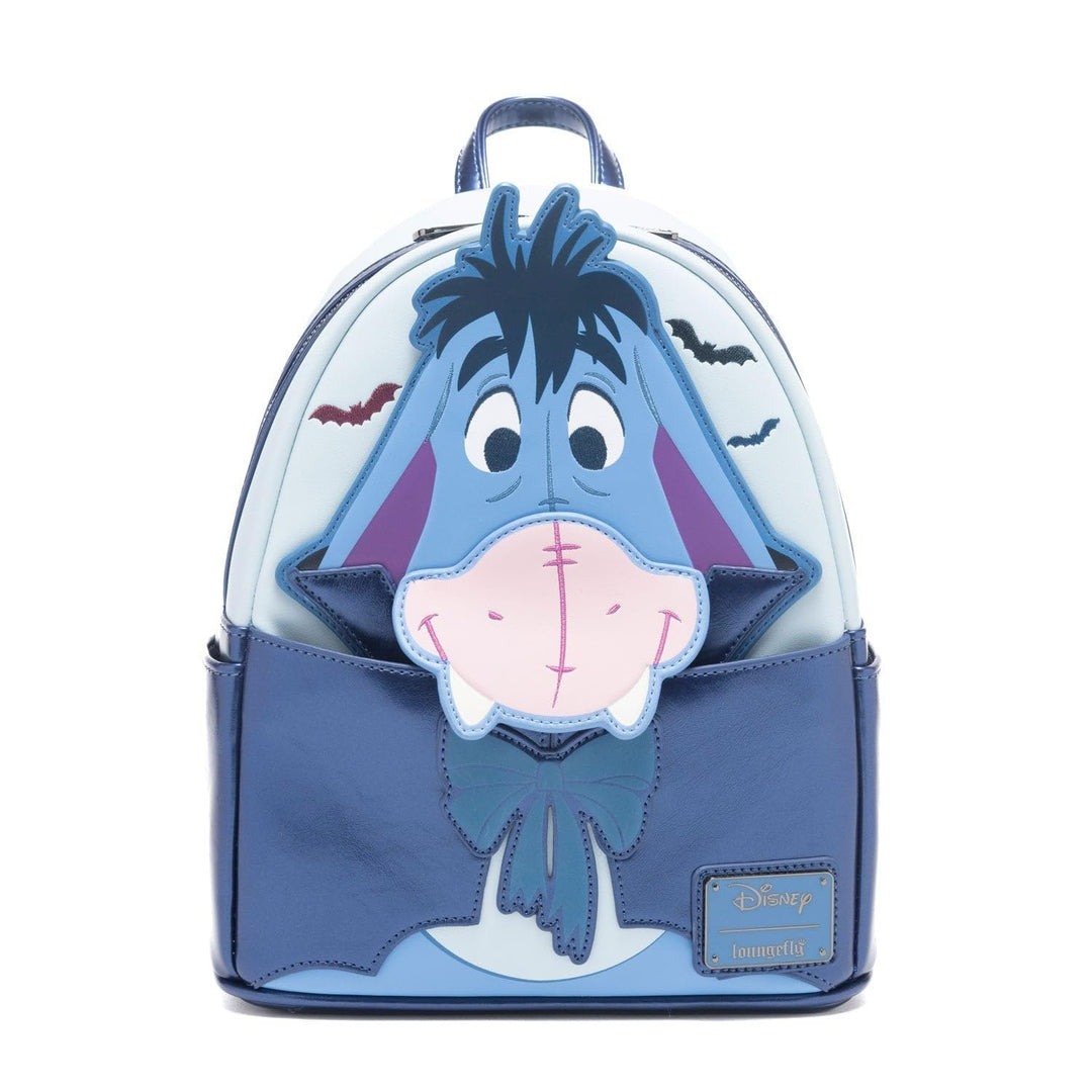 eeyore mini backpack Winnie The Pooh Exclusive Winter Plaid Pajama Sherpa | Officially Licensed | Plastic/Vegan Leather with real buttons for the bottom flap Disney Winnie the Pooh Eeyore