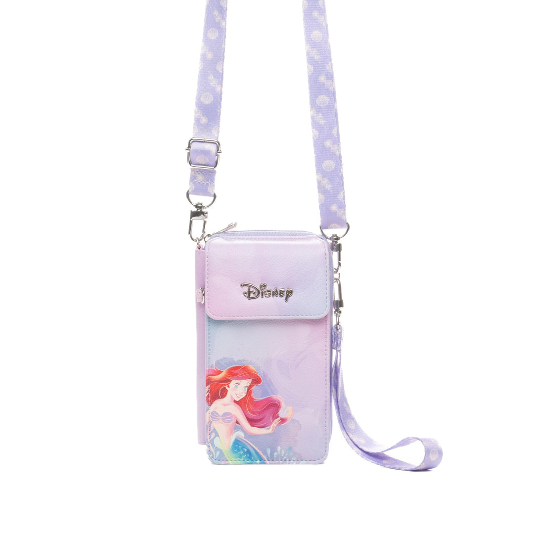 Wondapop Disney The Little Mermaid Ariel Crossbody Wallet Cell Phone Wristlet