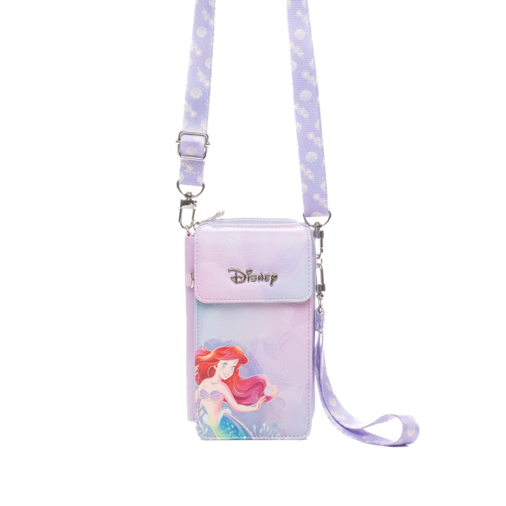 Wondapop Disney The Little Mermaid Ariel Crossbody Wallet Cell Phone Wristlet