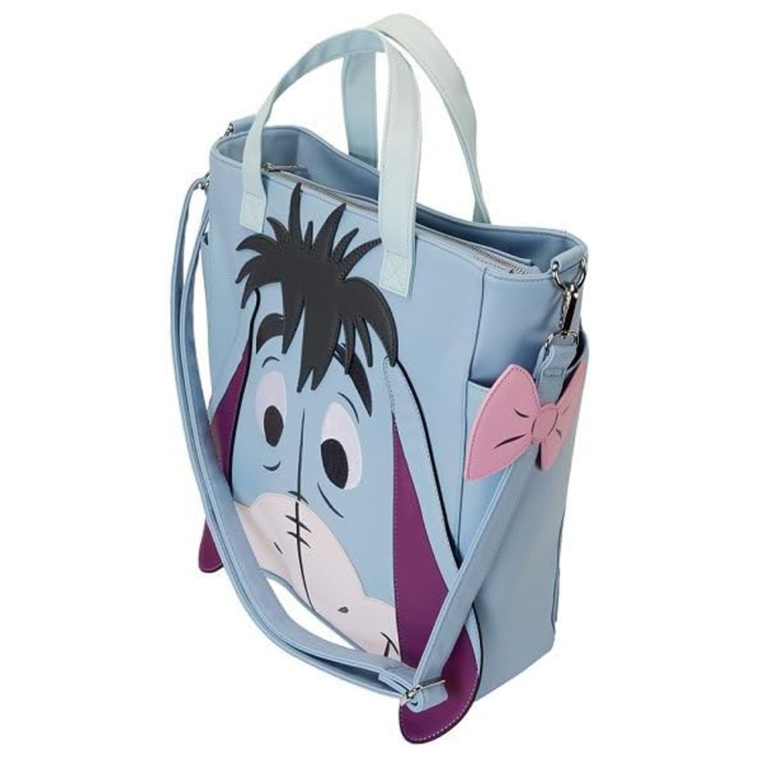 Loungefly Hard Tag Eeyore Blue Character Tote Bag Loungefly Winnie the Pooh Eeyore Figural Carnival Tote Bag  main image 2
