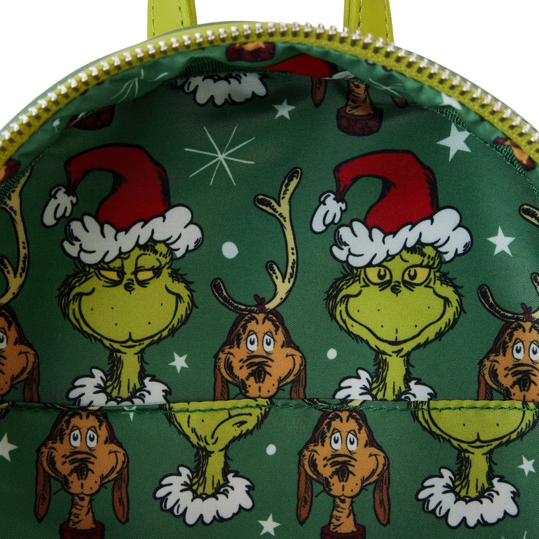 ❤︎ deals NWT OG Grinch Cosplay Dr. Seuss Christmas Loungefly Mini Backpack!