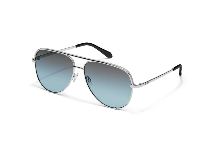 Quay Australia Unisex High Key Wire Frame Aviator Sunglasses