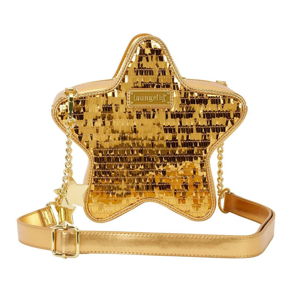 Loungefly Gold Star Sequin Figural Crossbody Bag