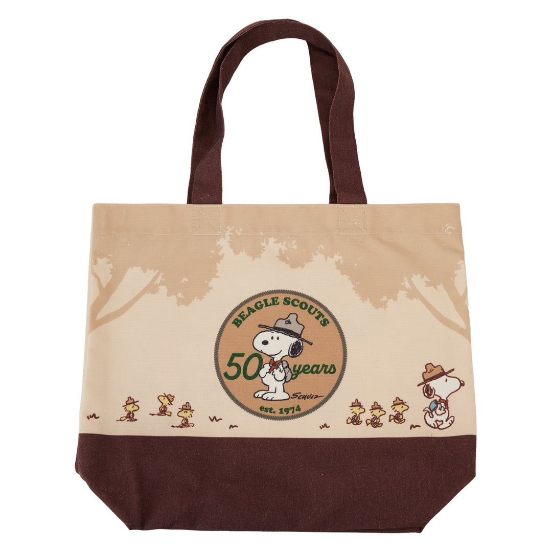 PNTB0016 - Loungefly Peanuts Beagle Scouts 50th Anniversary Canvas Tote Bag - Front