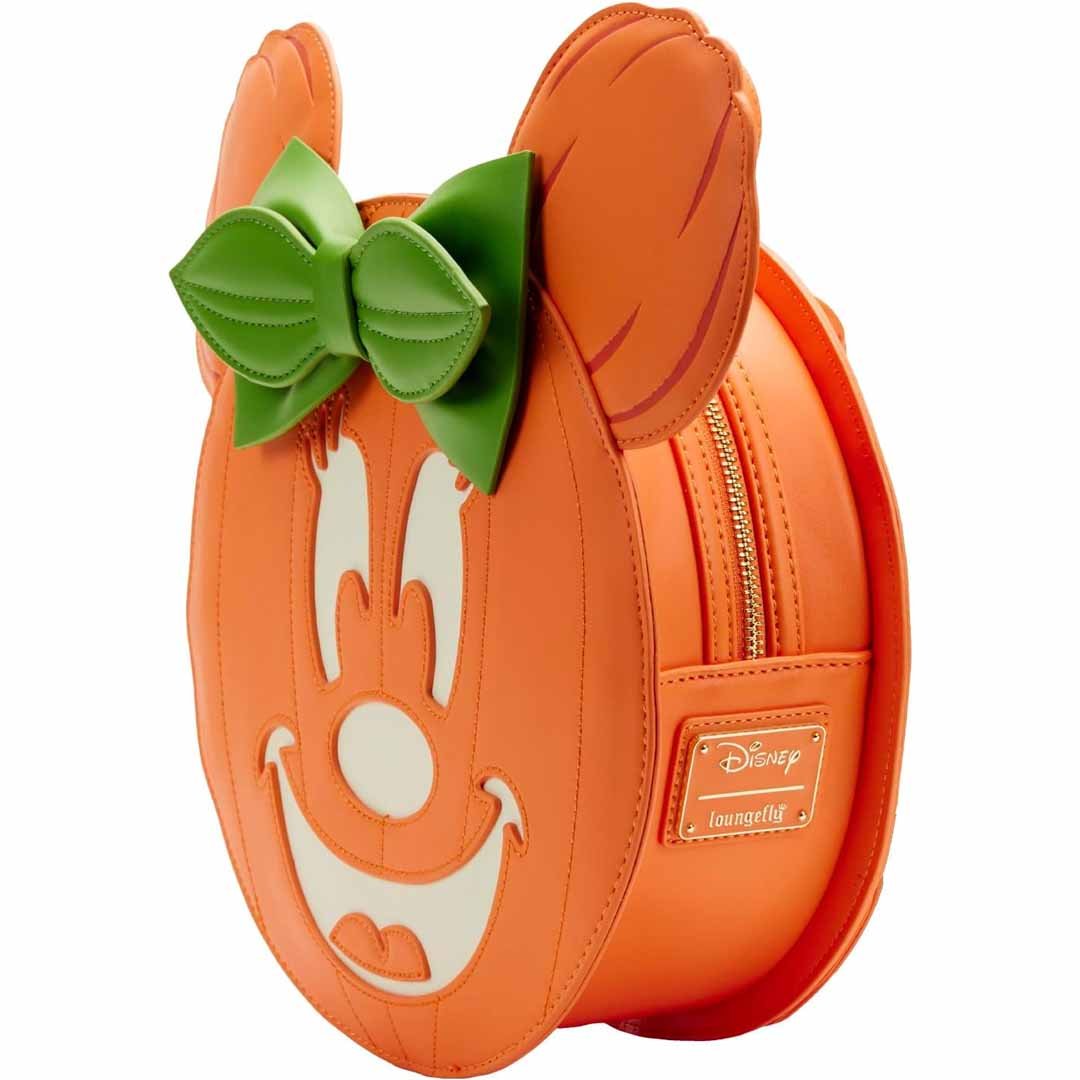 Loungefly Disney Glow Face Minnie Pumpkin Mini Backpack