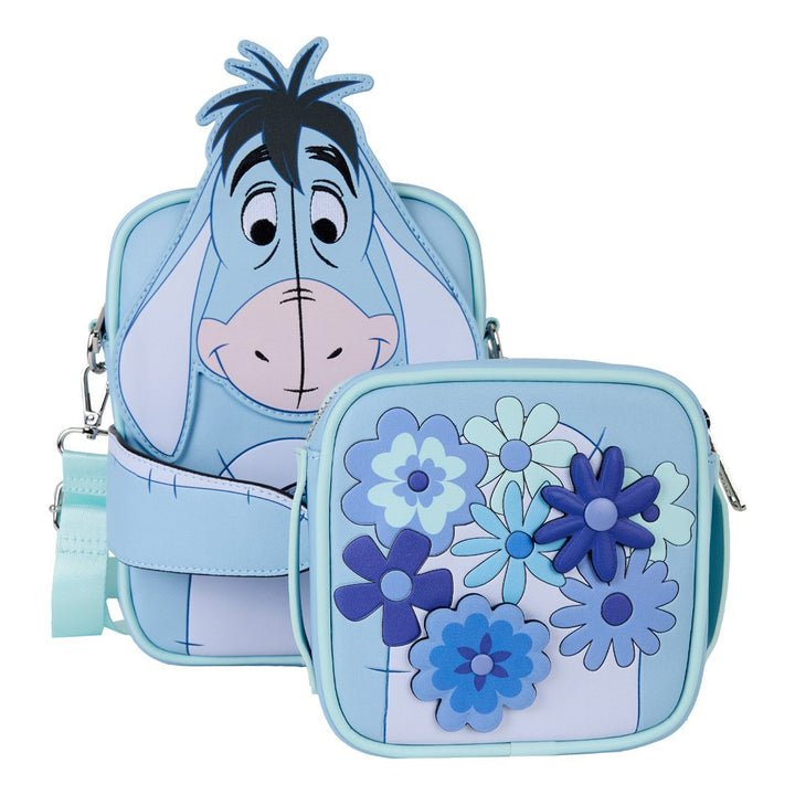 Loungefly Disney Winnie The Pooh Floral Eeyore Crossbuddies® Cosplay Crossbody Bag With Coin Bag