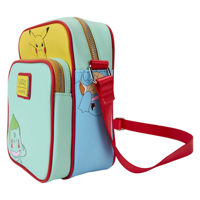 Loungefly Pokemon Color Block Starters Crossbody Bag