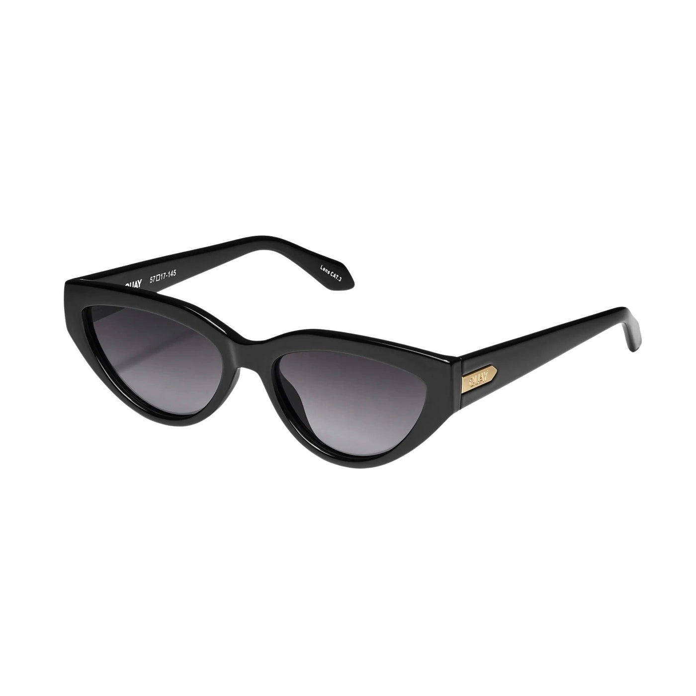 Quay Australia Narrow Down Women's Cat Eye Sunglasses - 3/4 Angle