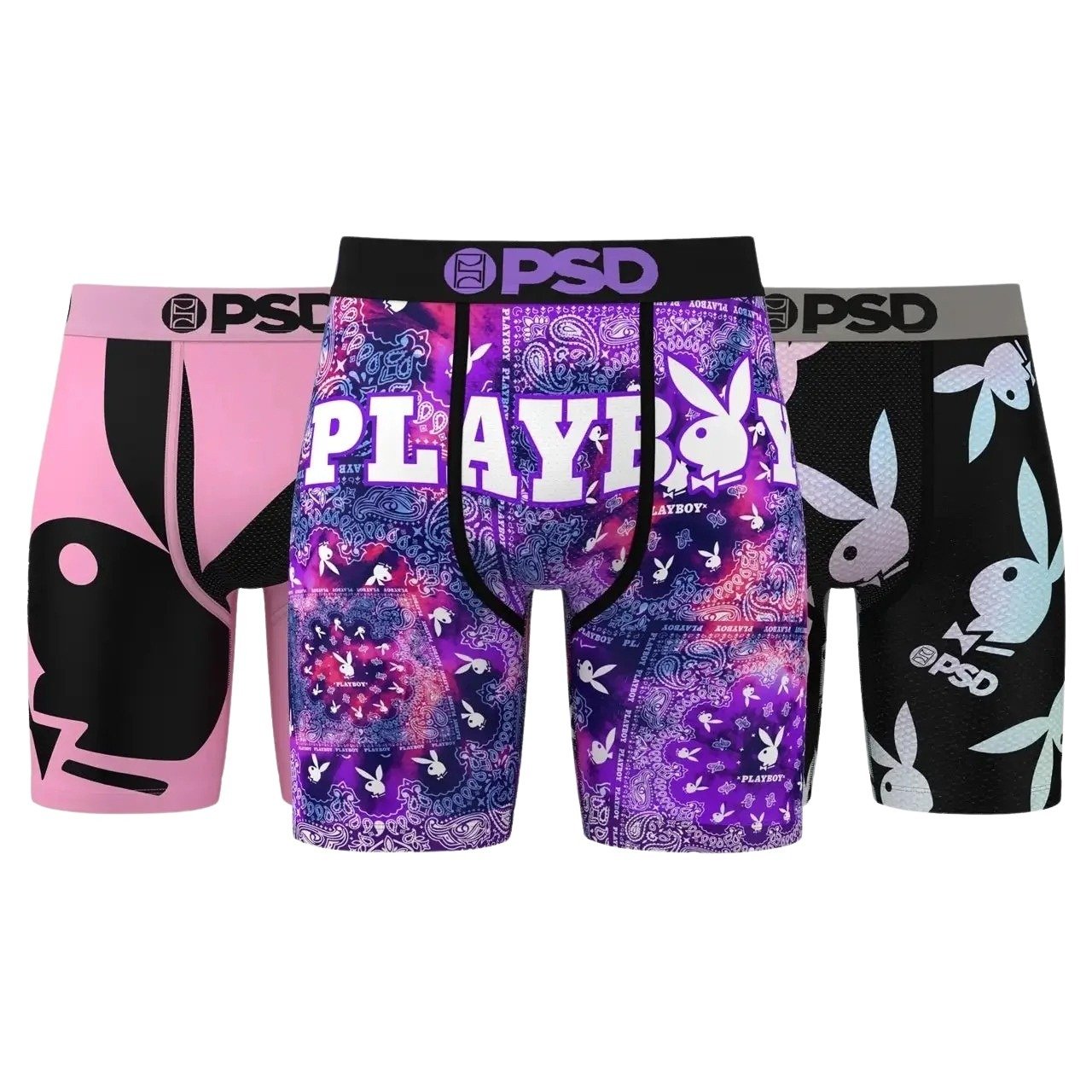 PSD Underwear Men's Playboy Fresh Boxer Briefs 3-Pack