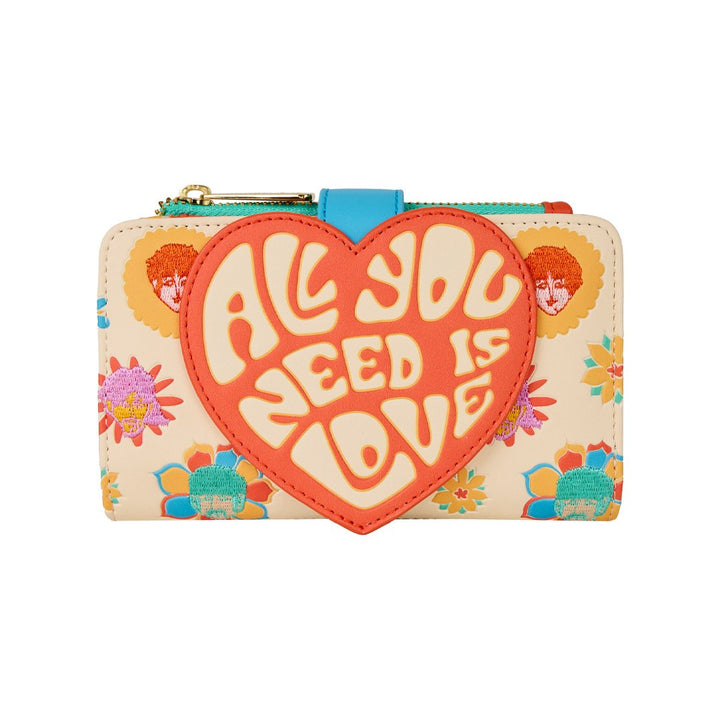 Loungefly The Beatles All You Need Is Love Flap Wallet
