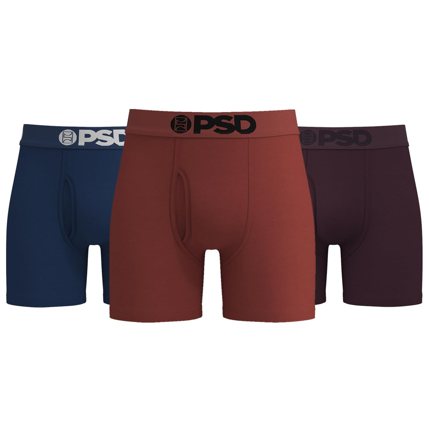 PSD Underwear Men's Dark Edge Modal Mid-Length Boxer Briefs 3-Pack