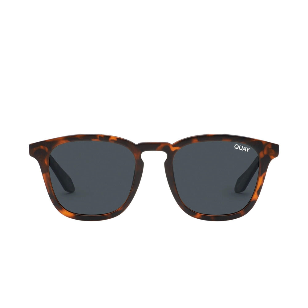 Quay Men's Jackpot Sunglasses (Matte Tortoise Frame/Smoke Polarized Lens) - Front