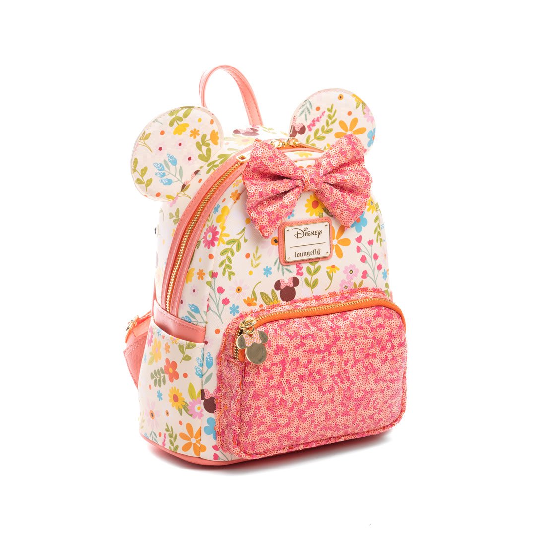 Loungefly Disney Minnie Mouse Springtime Sequins Mini Backpack - 707 Street Exclusive