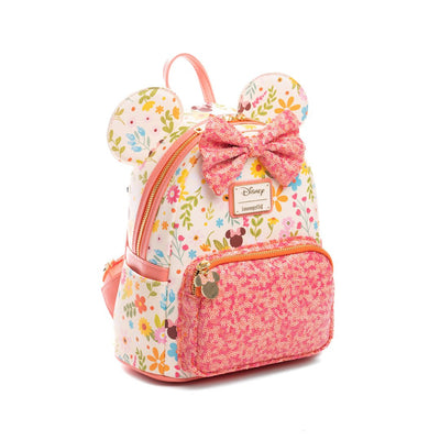 Loungefly Disney Minnie Mouse Springtime Sequins Mini Backpack - 707 Street Exclusive