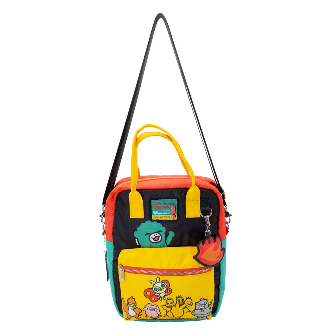 Whatever Makes You Happy Chibi Godzilla Raids Again Reversible/Convertible Crossbody Bag