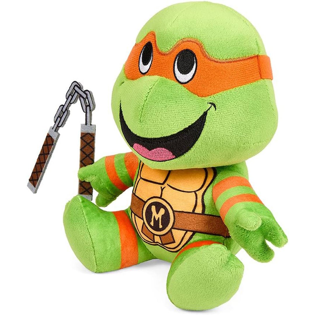 Kidrobot Teenage Mutant Ninja Turtles 7.5" Michelangelo Phunny Plush - 3/4 angle