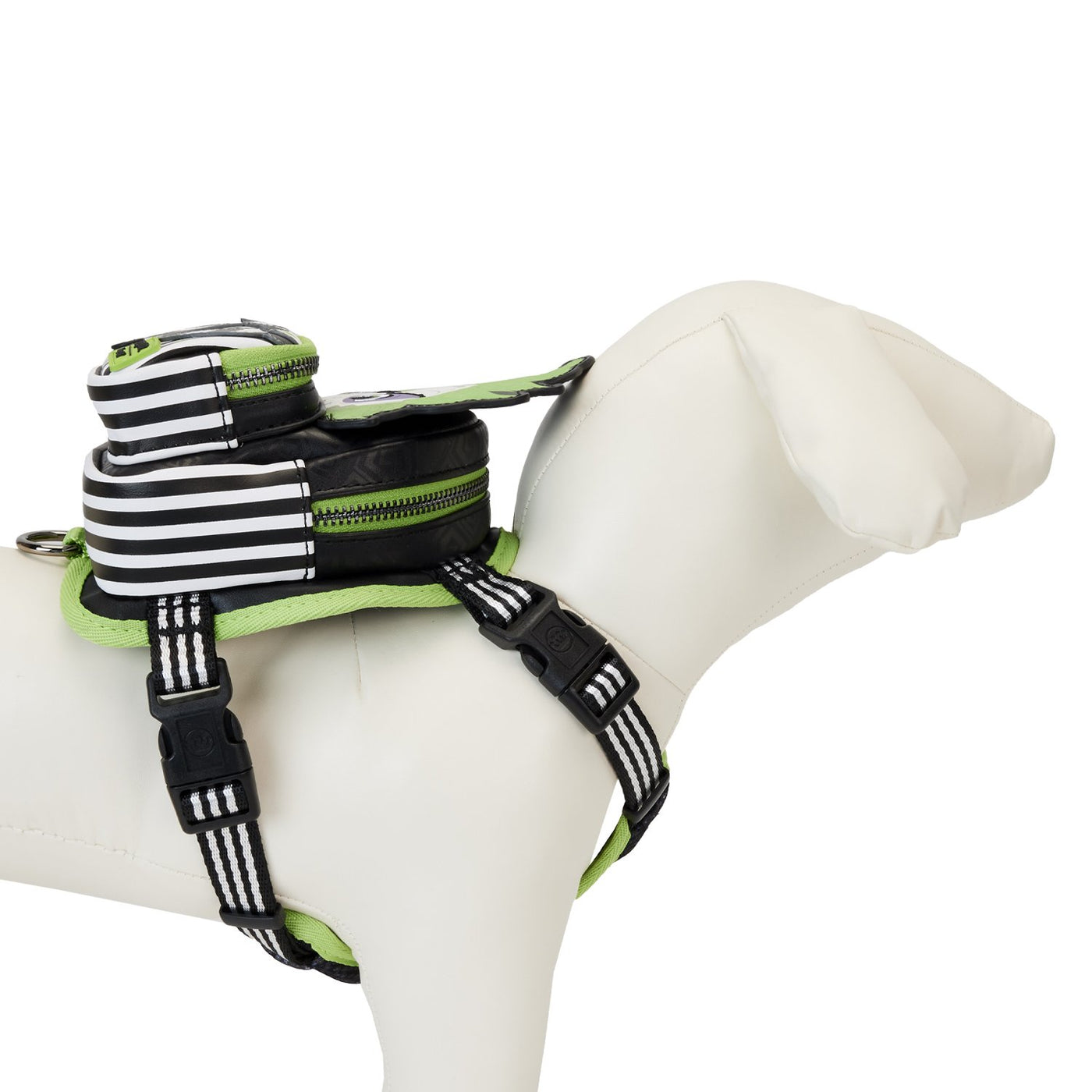 Warner Brothers Beetlejuice Cosplay Mini Backpack Dog Harness - Model Front