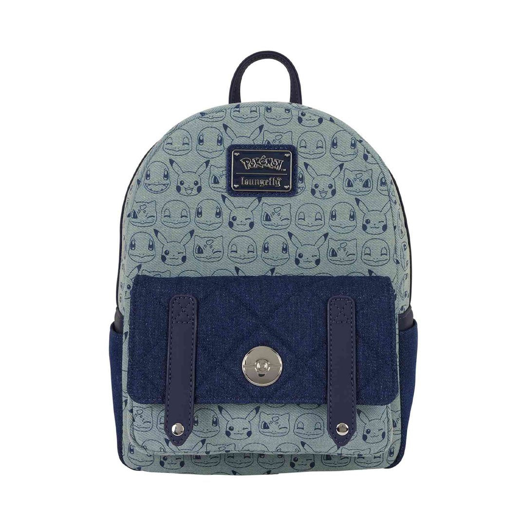 Loungefly Pokémon Faux Denim All-Over Print Mini Backpack
