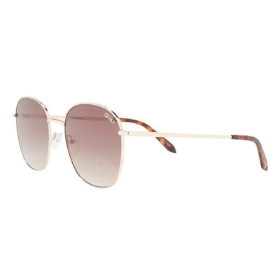 Quay Women's Jezabell Oversized Round Sunglasses - Black Frame/Smoke Polarized Lens - Full - Rose