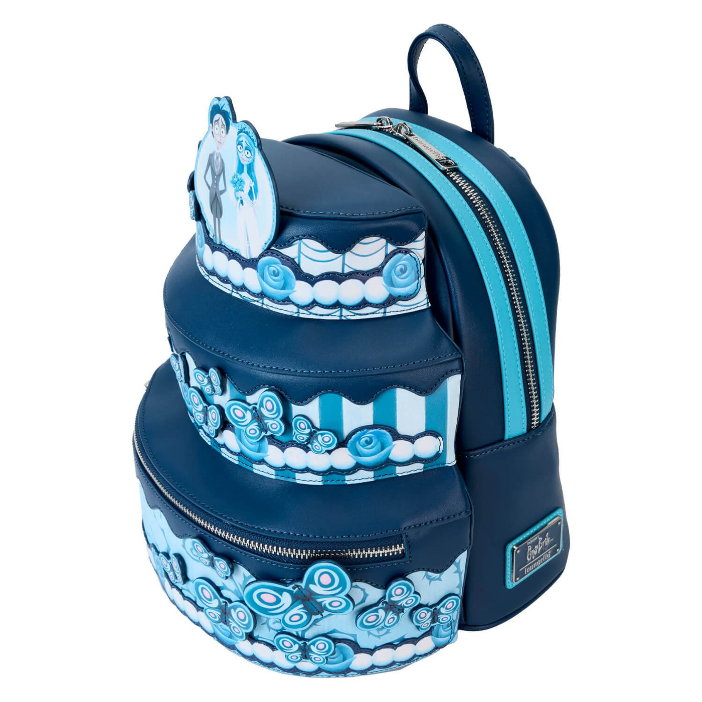 Loungefly Warner Brothers Corpse Bride Wedding Cake Mini Backpack top angle