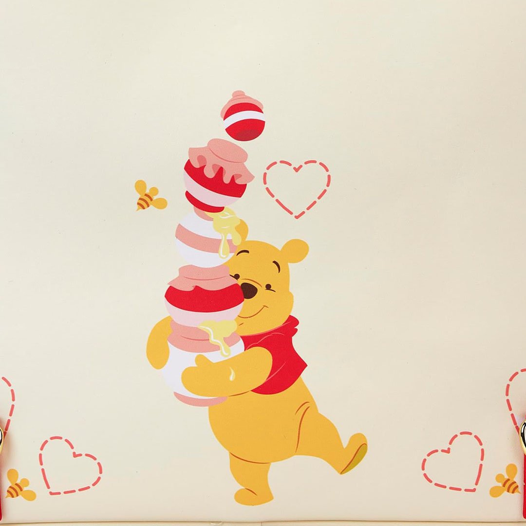 Loungefly Disney Winnie The Pooh &amp; Friends Hearts Convertible Backpack &amp; Tote Bag