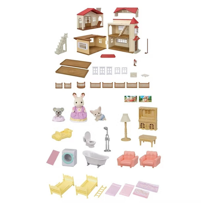 Calico Critters Red Roof Country Home Gift Set