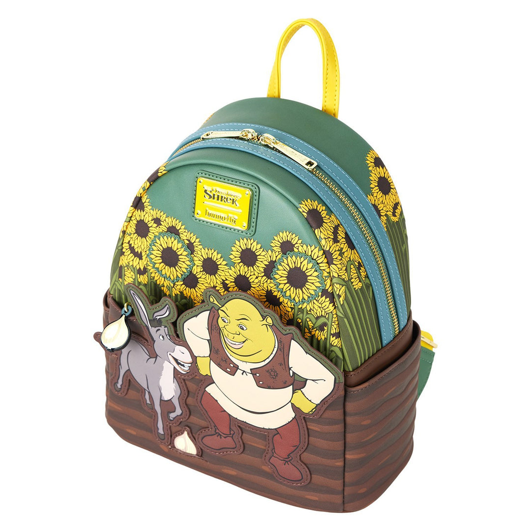 Loungefly Dreamworks Shrek &amp; Donkey Sunflower Field Mini Backpack