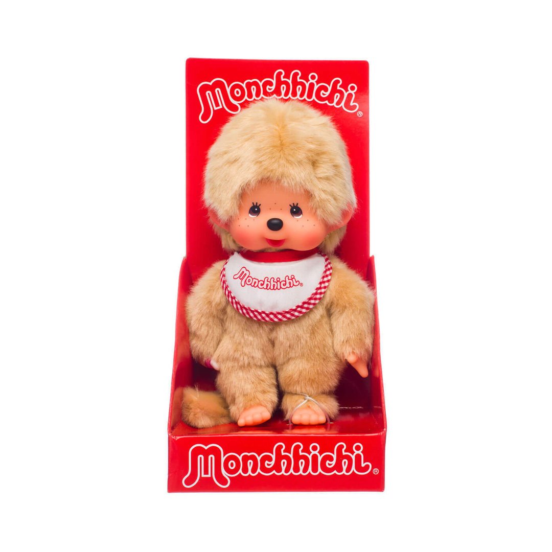 Monchhichi Beige Boy With Bib Plush Toy