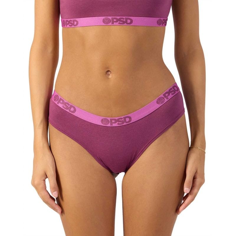 PSD Underwear Women's Modal Mood Cheeky 4-Pack Box - Purple