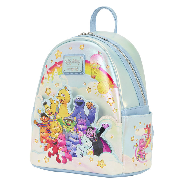 Loungefly Care Bears x Sesame Street Mini Backpack